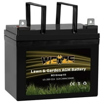 Autocessking Lawn & Garden AGM Battery, 12V 200CCA BCI Group U1 SLA Starting Battery for Lawn, Tractors and Mowers