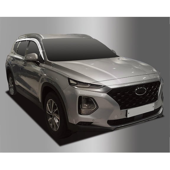Autoclover Chrome Visors 6pcs compatible with 2019 ~ 2023 Hyundai Santa Fe