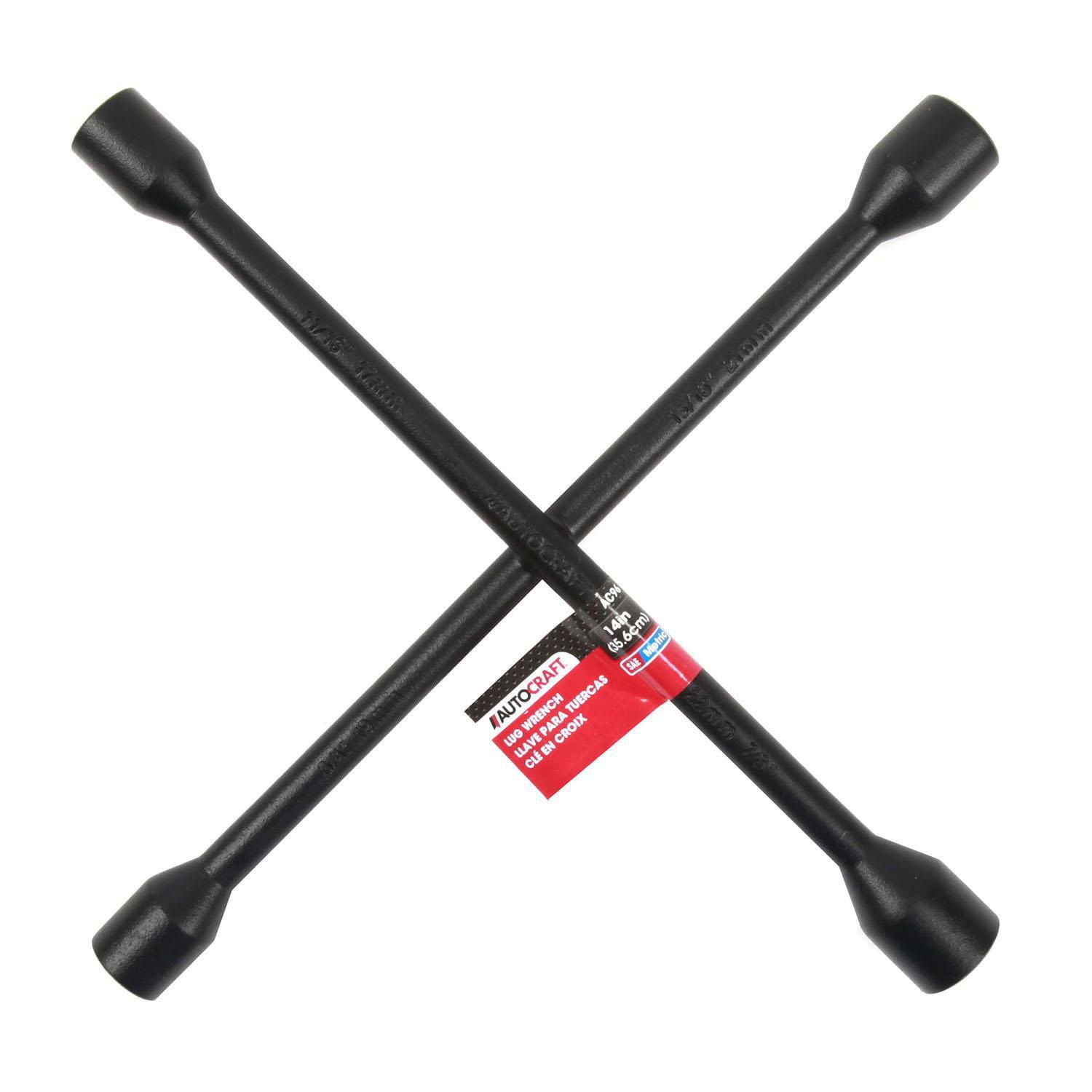 Autocraft 4 Way Lug Wrench SAE Metric Hex Size s 11 16 3 4 13 autocraft-4-way-lug-wrench-sae-metric-hex-size-s-11-16-3-4-13