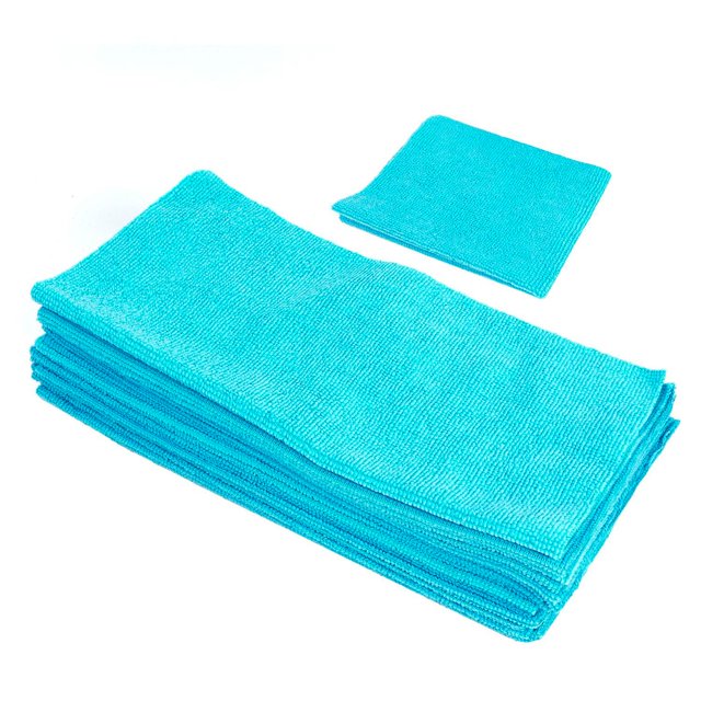 Autocraft Car Cleaning Towels, Teal Microfiber, 12"x12", Multipurpose