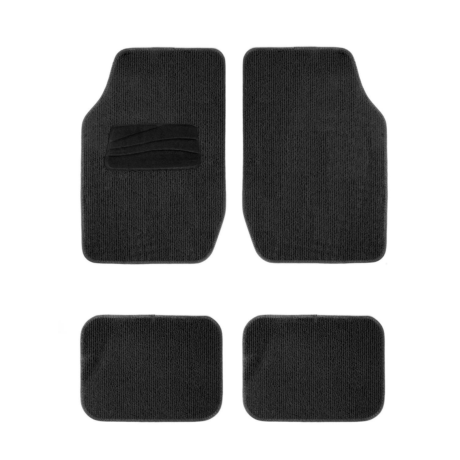 Autocraft Deluxe Carpet Floor Mat Black 4 Piece Set Scotchgard
