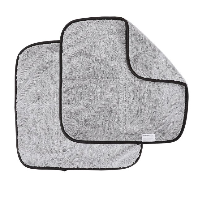 Autocraft Detailing Towels, Grey Premium Microfiber, 16"x16", Double