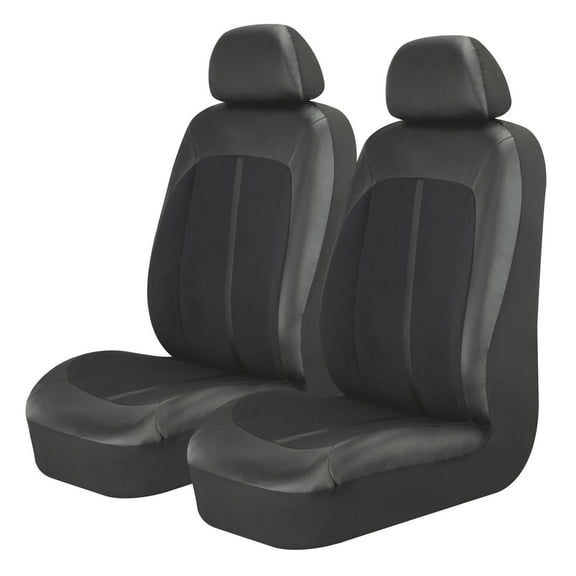 Autocraft Seat Covers, Black - 1 Pair - Material: Polyester - Seat Type: Low Back Bucket with separate headrest - Atc Grwch, 1 pair, sold by pair