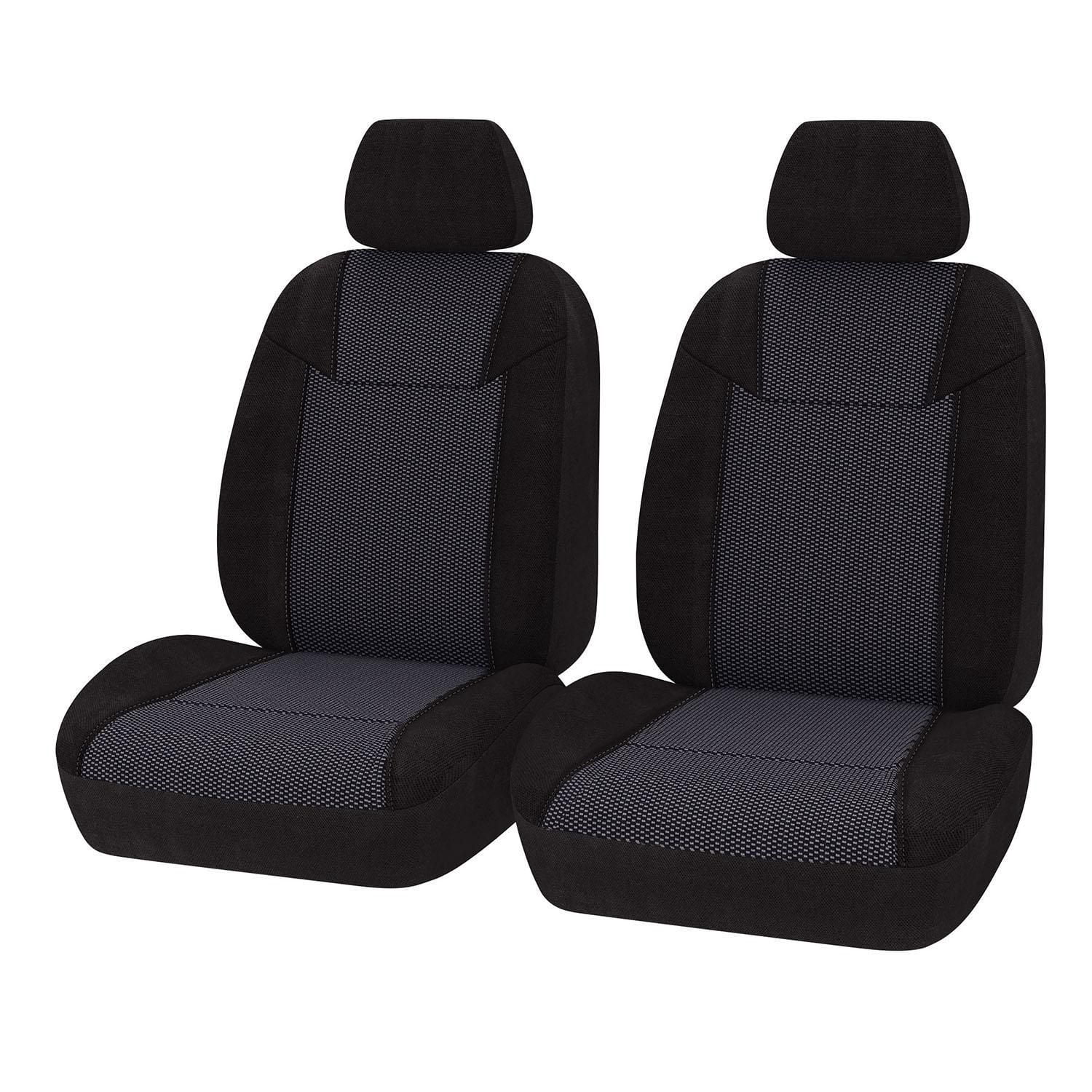 Autocraft Seat Covers, Park Place LUX, Black, 2 Pack - Works With Or Without Side Airbags, 1 set, sold by set