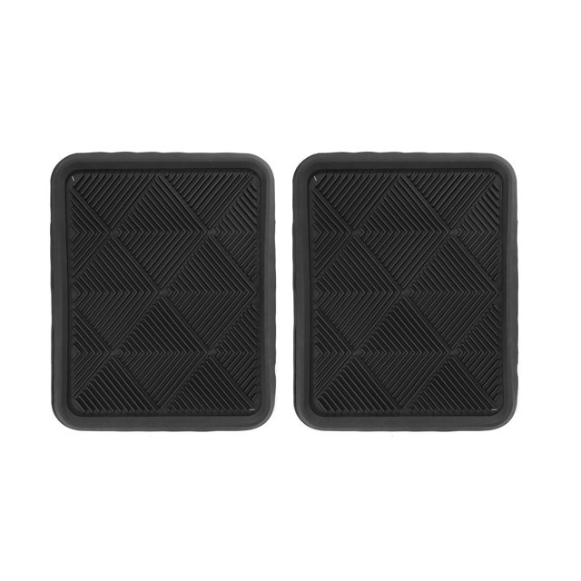 Autocraft Car Mats Utility Mat Black 2Pack, Raised Border Traps Dirt