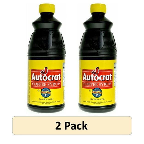 Autocrat Coffee Syrup 32 Oz - Rhode Island's State Drink. (Pack of 2)