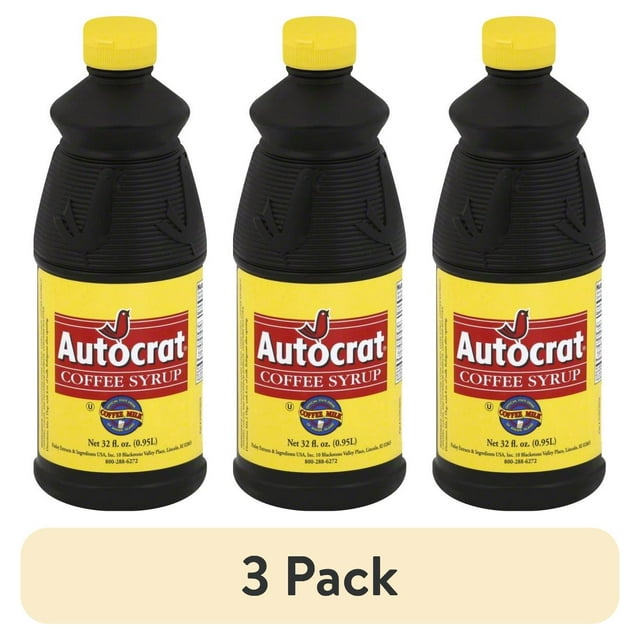 (3 pack) Autocrat Coffee Syrup, for Rhode Island's "State Drink