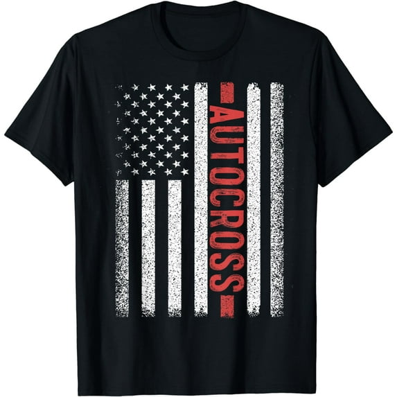 Autocross American Flag 4th of July Solo Auto-x T-Shirt