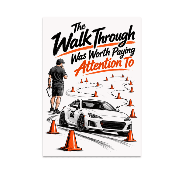 Autocross Course Map Art - Vehicle Enthusiast - 13x19 Poster Print