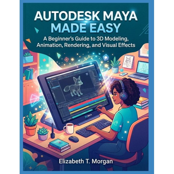 Autodesk Maya Made Easy: A Beginner's Guide to 3D Modeling, Animation, Rendering, and Visual Effects, (Paperback)
