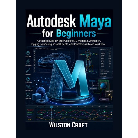 Autodesk Maya for Beginners: A Practical Step-by-Step User Guide to 3D Modeling, Animation, Rigging, Rendering, Visual E, (Paperback)