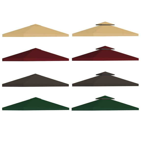 Autoez 10'x10' Gazebo Canopy Top Replacement 1 Tier Gazebo Cover Outdoor Canopy Cover
