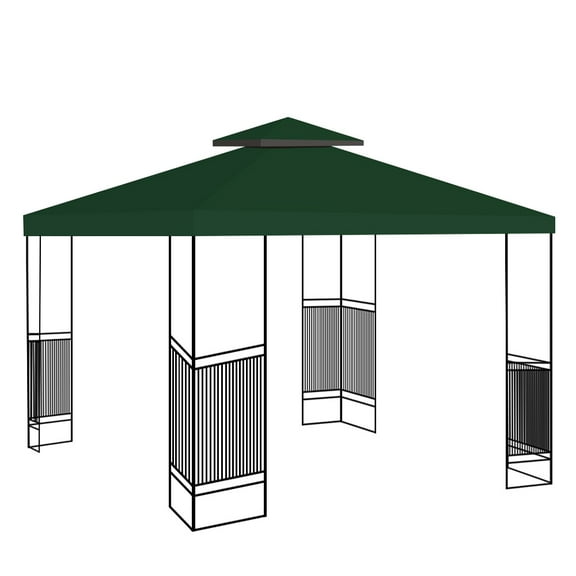 Autoez 10'x10' Replacement 2 Tier Gazebo Canopy Top Patio Garden Cover Green