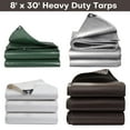 thumbnail image 1 of Autoez 8'x 30' Heavy Duty Tarp 16mil Extra Thick Multipurpose Protective Cover All Weather Proof, 1 of 9