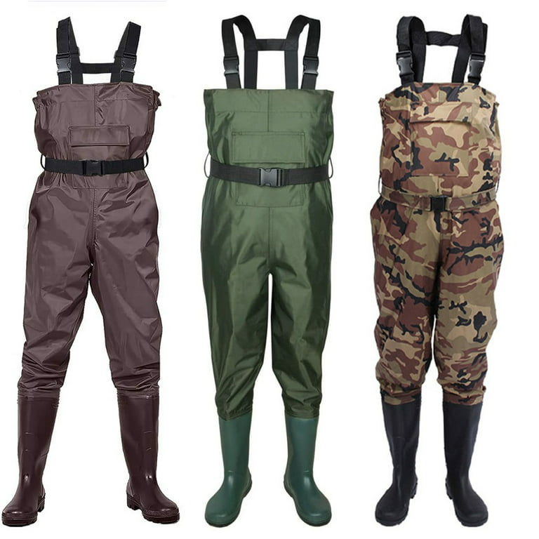 Autoez Chest Wader, 2-Ply Nylon/PVC Waterproof Fishing & Hunting Waders  with Boot Hanger Water-proof phone case 