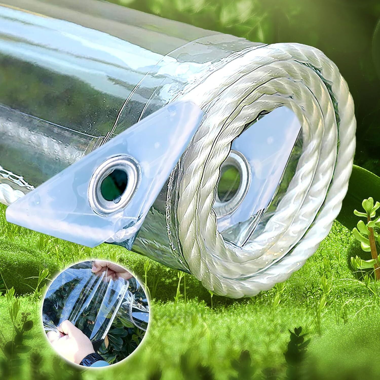 Autoez 14Mil Waterproof Tarps: Clear Heavy Duty Double Sided with ...