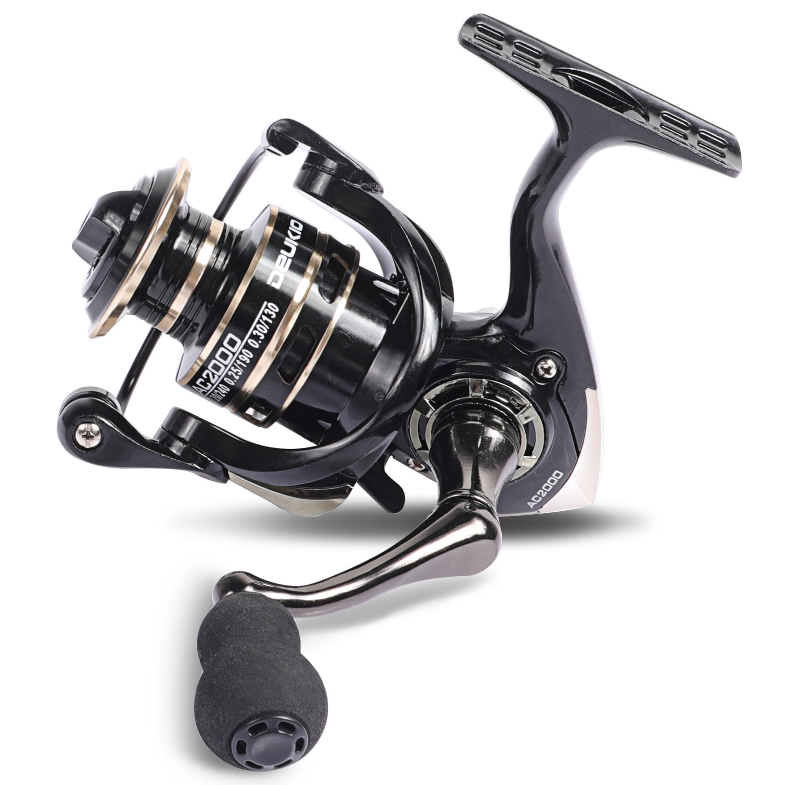 Autoez Lightweight Spinning Fishing Reel All Metal Spool 5.2:1 High-Speed  Gear Ratio - Walmart.com