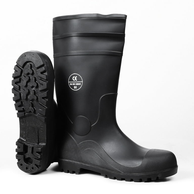 Autoez Men's Hunting Boots with Steel Shank Women Rubber Waterproof Rain  Boot Outdoor Boot for Farming Gardening Fishing 