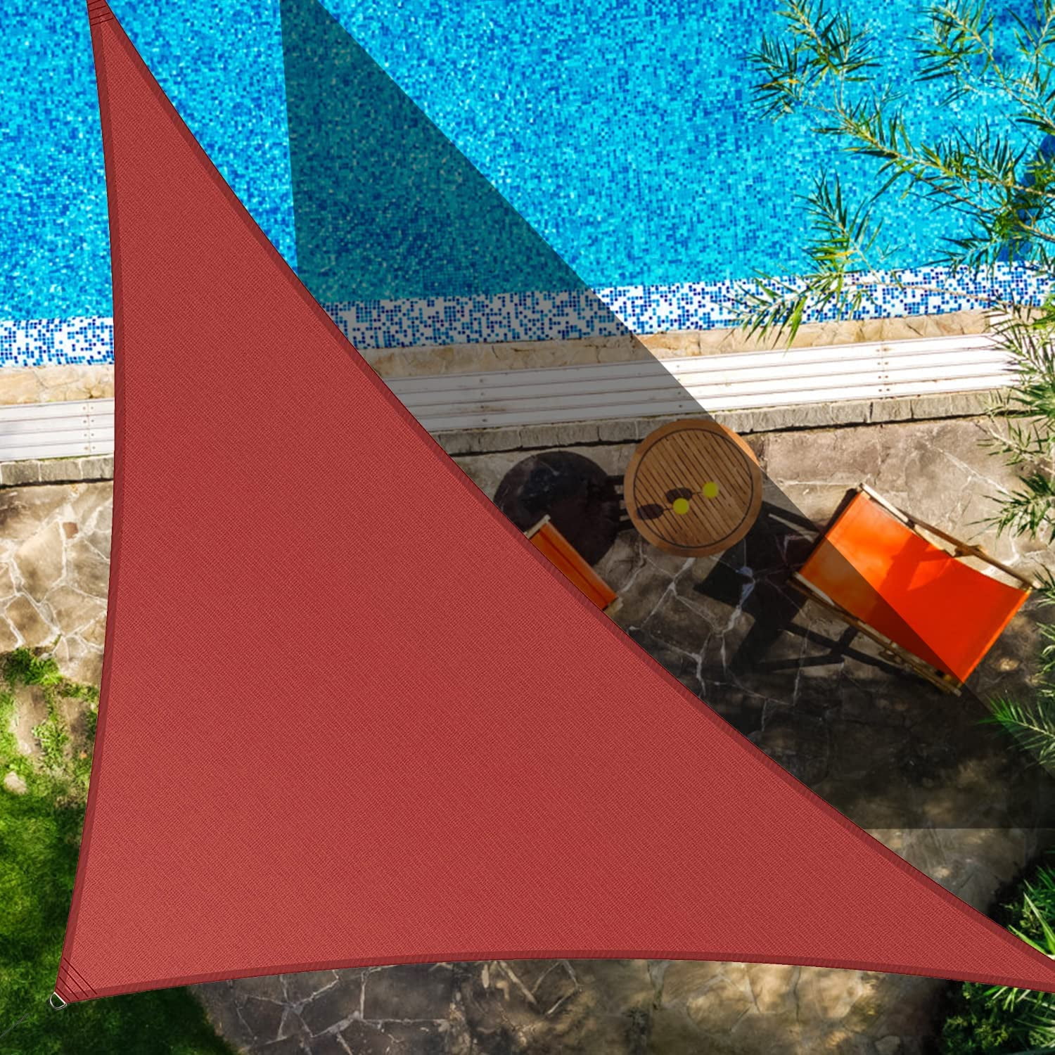 Autoez Triangle Sun Shade Sails 10' x 10' x 10' Waterproof UV Block