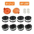thumbnail image 1 of Autofeed String Trimmer Line Spool, AF-100 Weed Eater Trimmer Spools Fit for Black & Decker GH400 GH500 GH600 GH900 ST6600 ST7000 ST7700 CST1000 CST2000, 30ft, 0.065in, (8 Spools, 2 Caps, 2 Springs), 1 of 6