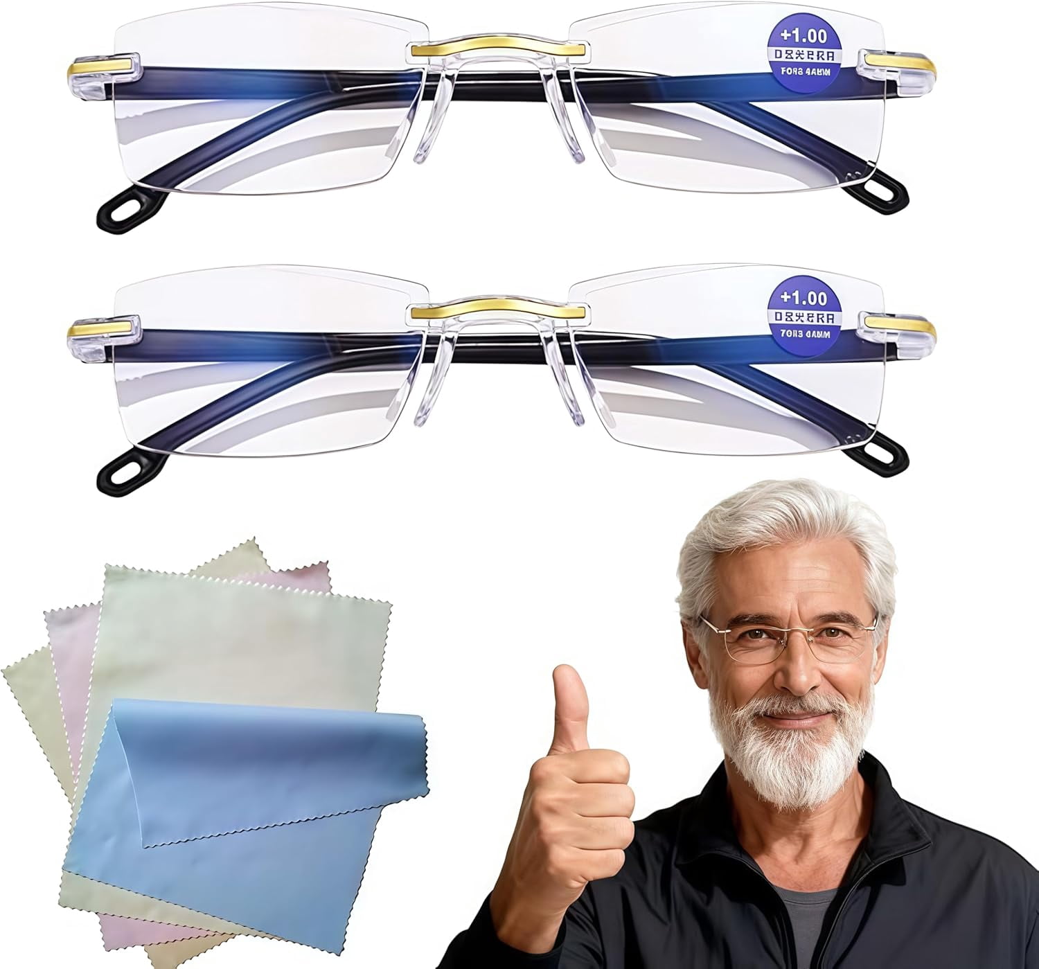 Autofocus Glasses - Unisex Adaptive Blue Light Blocking Glasses, Smart ...