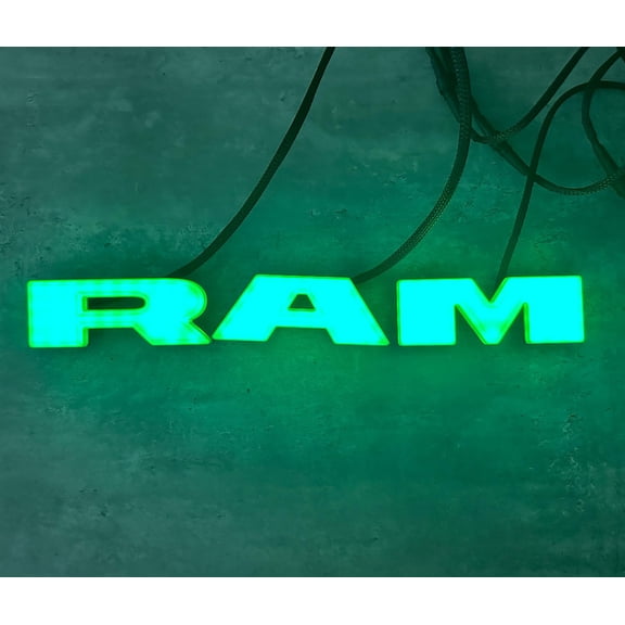 Autogem 20192025 RAM 2500 3500 4500 Grille Emblem RGB LED Lighted Color-Changing Front Badge Black Finish