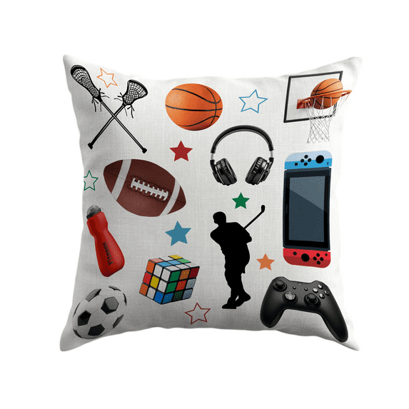 Autograph Pillow – Sports Theme | Signature Keepsake for Team Events, Camps, Graduations & Birthdays | Soft Microfiber | Personalized Memory Gift