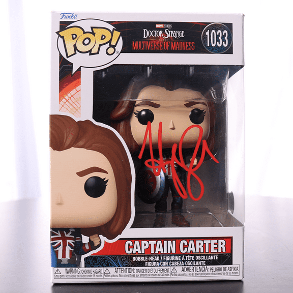 Autographed Funko POP! Captain Carter #1033 Signed By Hayley Atwell Beckett Witnessed