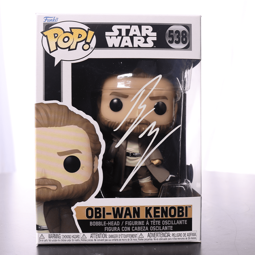 Autographed Funko POP! Star Wars Obi-Wan Kenobi #538 Signed By Ewan Mcgregor Beckett Witnessed