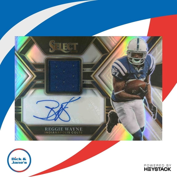 Autographed Reggie Wayne Select SMP-RW Signature Memorabilia Prizm Panini Colts NFL Football Card