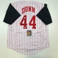 thumbnail image 1 of Autographed/Signed Adam Dunn Cincinnati Pinstripe Baseball Jersey JSA COA, 1 of 4