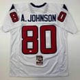 thumbnail image 1 of Autographed/Signed Andre Johnson Houston White Football Jersey JSA COA, 1 of 3
