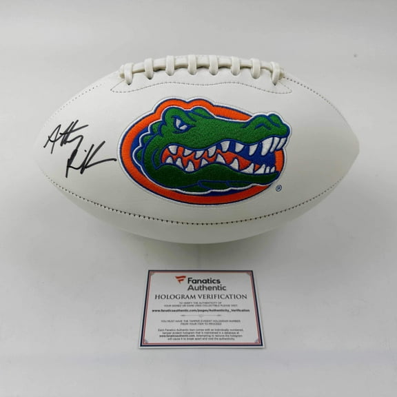 Autographed/Signed Anthony Richardson Florida Gators Full Size FS F/S White Panel Logo College Football Fanatics COA