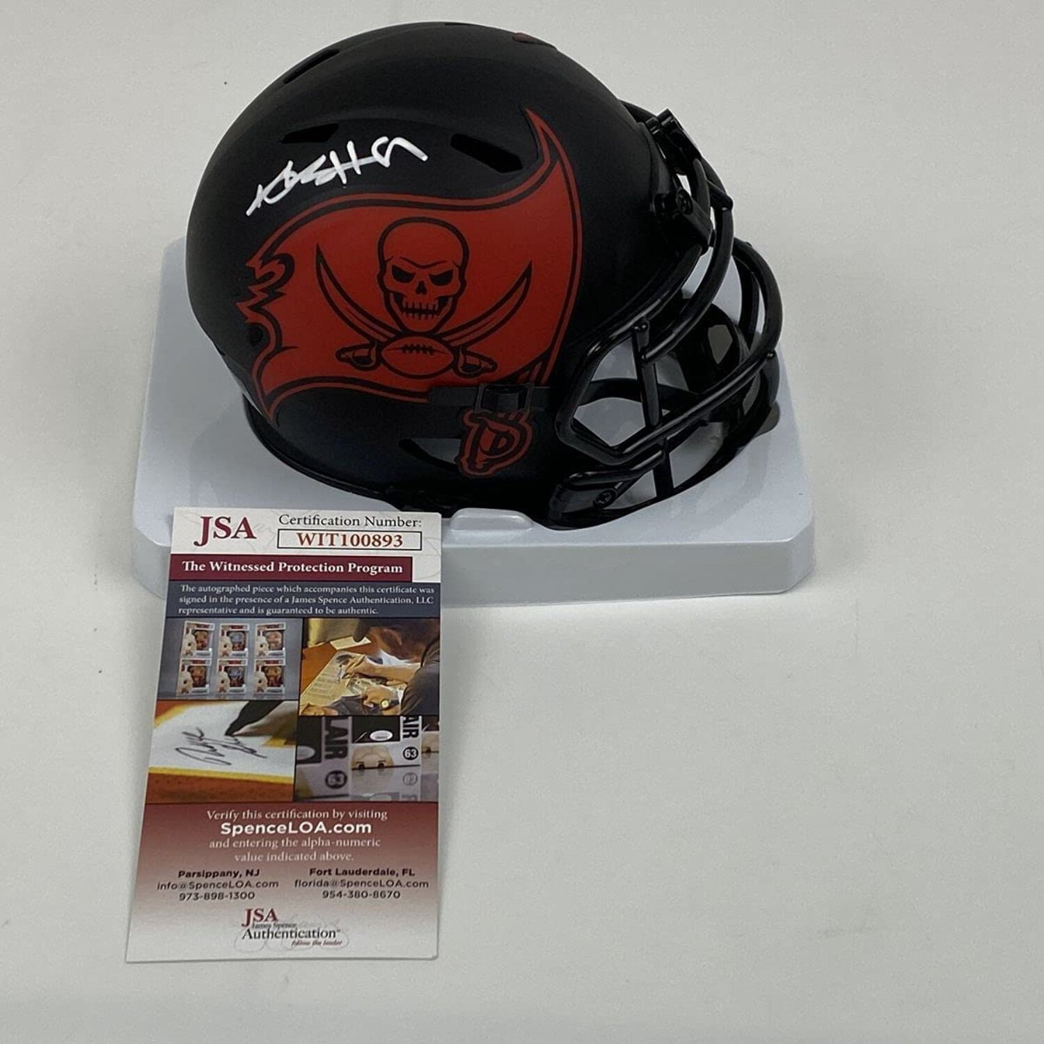 Autographed/Signed Antonio Brown Tampa Bay Buccaneers Bucs Eclipse Mini