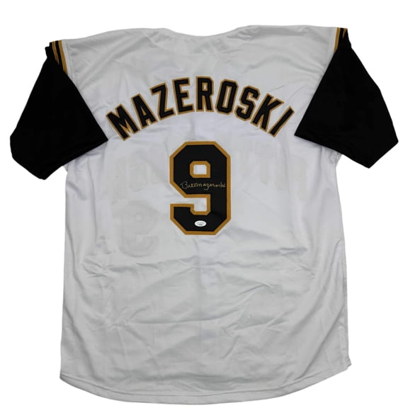 Autographed/Signed Bill Mazeroski Pittsburgh White Baseball Jersey JSA COA