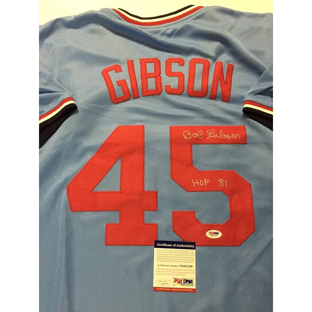 Autographed/Signed Bob Gibson Inscribed HOF 81 St. Louis Cardinals