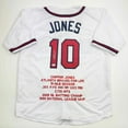 thumbnail image 1 of Autographed/Signed Chipper Jones Atlanta White Stat Baseball Jersey JSA COA, 1 of 4