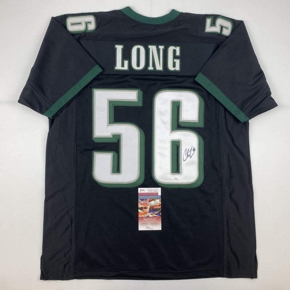 Autographed/Signed Chris Long Philadelphia Black Football Jersey JSA COA