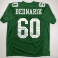 thumbnail image 1 of Autographed/Signed Chuck Bednarik HOF 67 Philadelphia Kelly Green Football Jersey JSA COA, 1 of 4