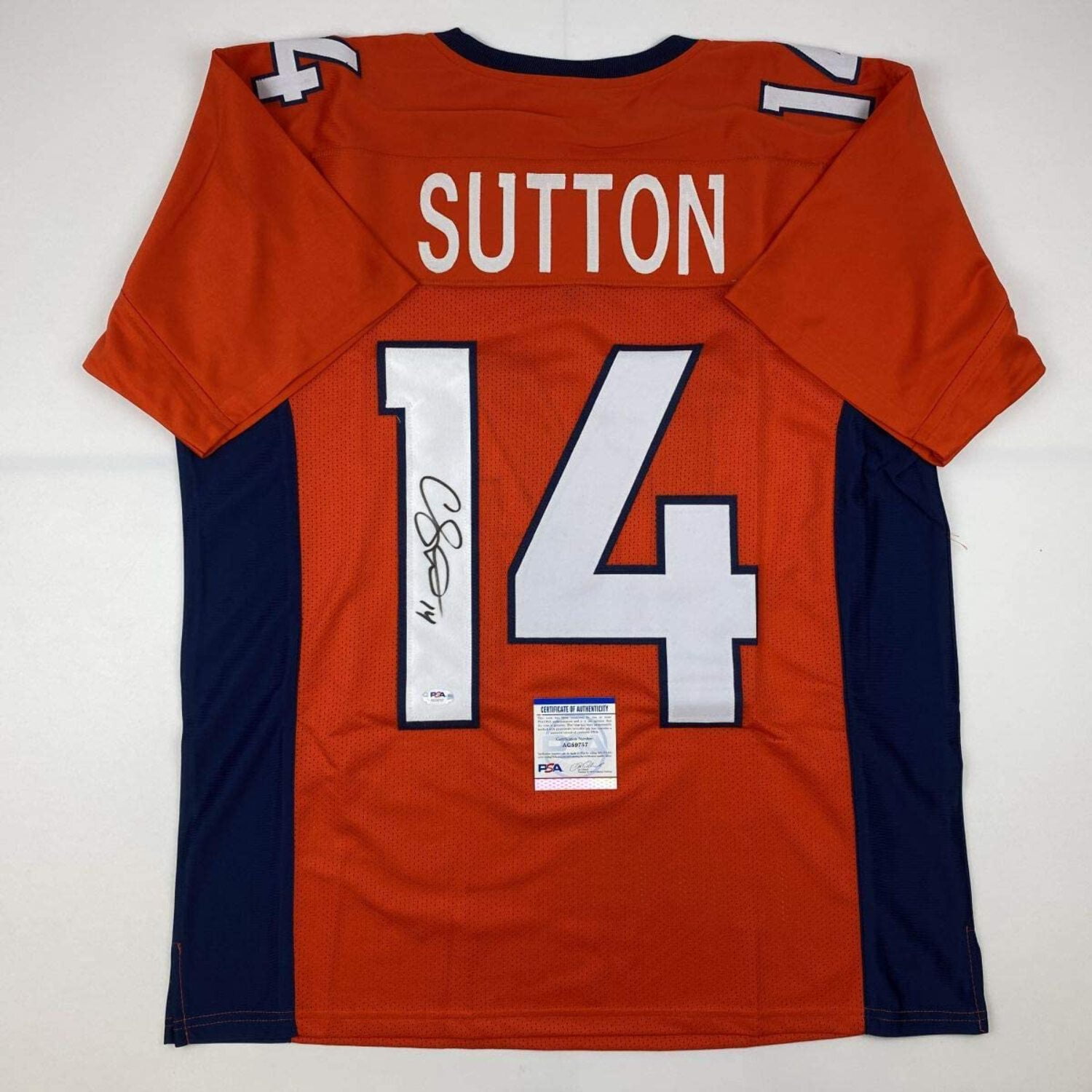 Autographed/Signed Courtland Sutton Denver Orange Football Jersey