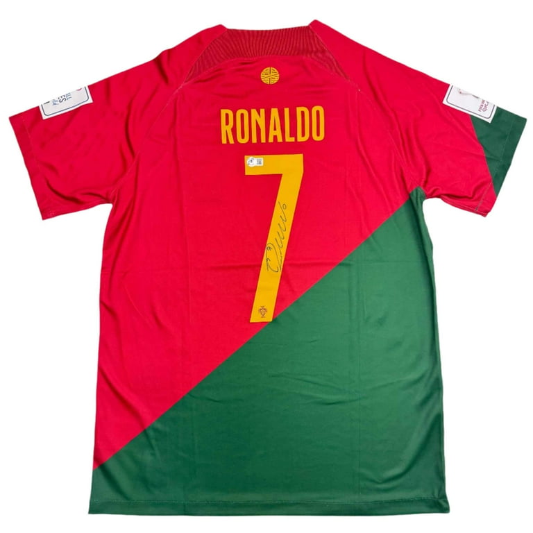 Autographed/Signed Cristiano Ronaldo Portugal Red World Cup Soccer
