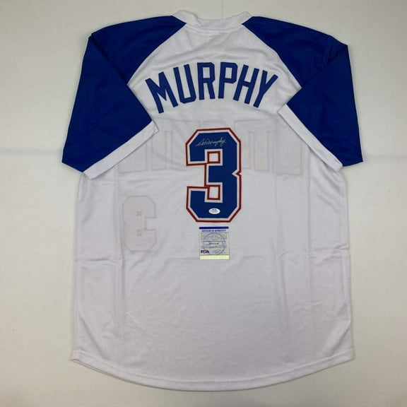 Autographed/Signed Dale Murphy Atlanta White Baseball Jersey PSA/DNA COA