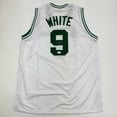 thumbnail image 1 of Autographed/Signed Derrick White Boston White Basketball Jersey Beckett BAS COA, 1 of 4