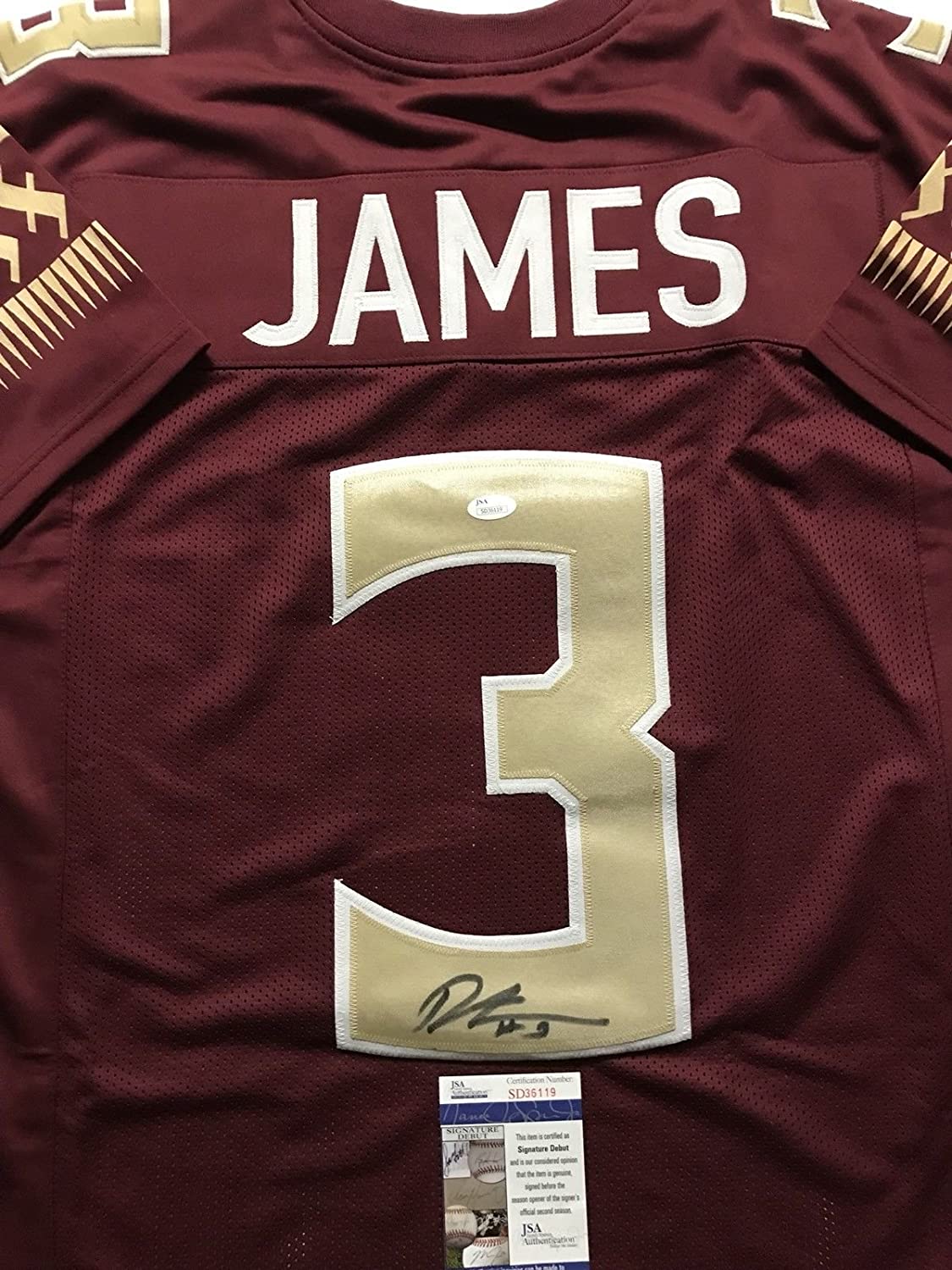 Autographed/Signed Derwin James Florida State FSU Maroon College
