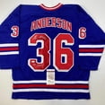 thumbnail image 1 of Autographed/Signed Glenn Anderson 94 SC Champs New York Blue Hockey Jersey JSA COA, 1 of 4