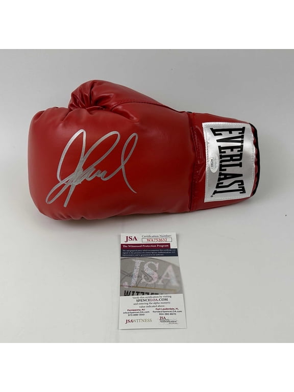 Autographed/Signed Jake Paul Red Everlast Boxing Glove JSA COA Auto