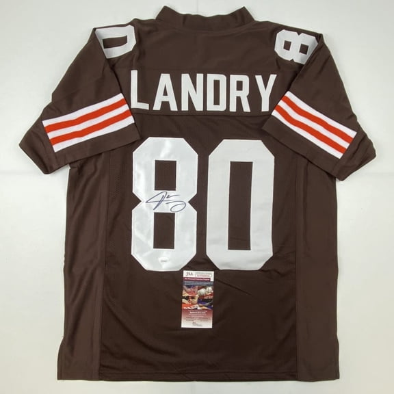 Autographed/Signed Jarvis Landry Cleveland Football Brown Jersey JSA COA