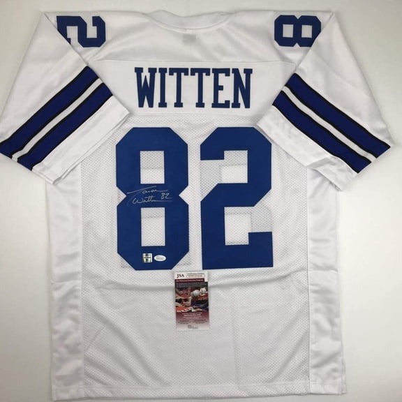Autographed/Signed Jason Witten Dallas White Football Jersey Beckett BAS COA