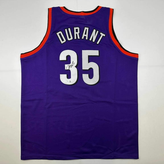 Autographed/Signed Kevin Durant Phoenix Purple Basketball Jersey Beckett BAS COA