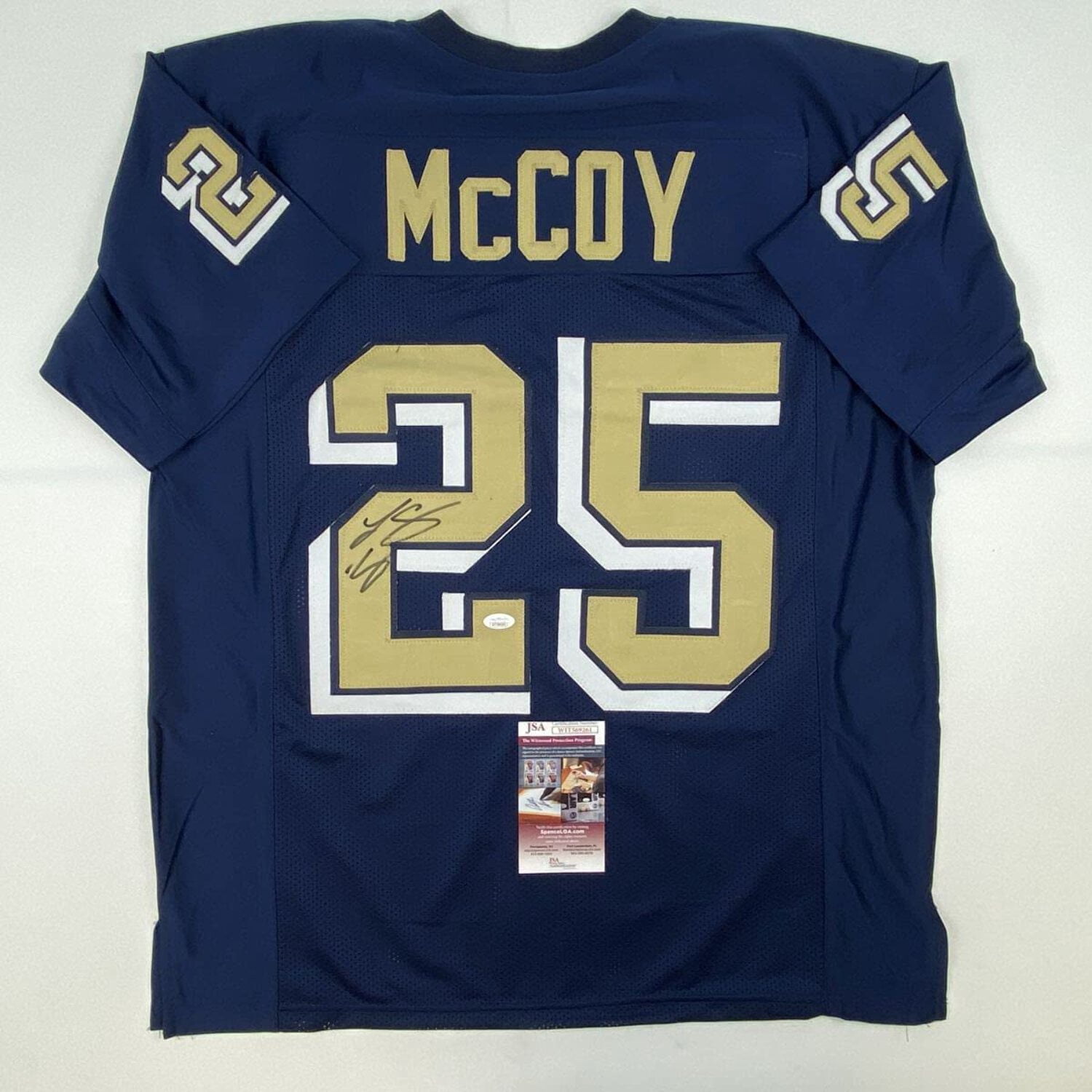 Autographed/Signed LeSean McCoy Pittsburgh Blue College Football